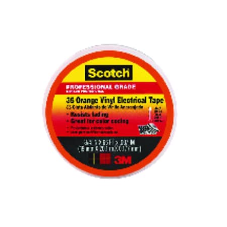 Scotch 3/4 in. W X 66 ft. L Orange Vinyl Electrical Tape 10869-DL-5